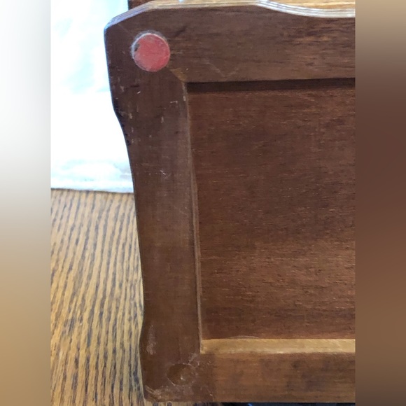 Vintage Men’s 2 Tier Wooden Valet from Kimco Jewelry Box Trinket Box - Picture 8 of 15